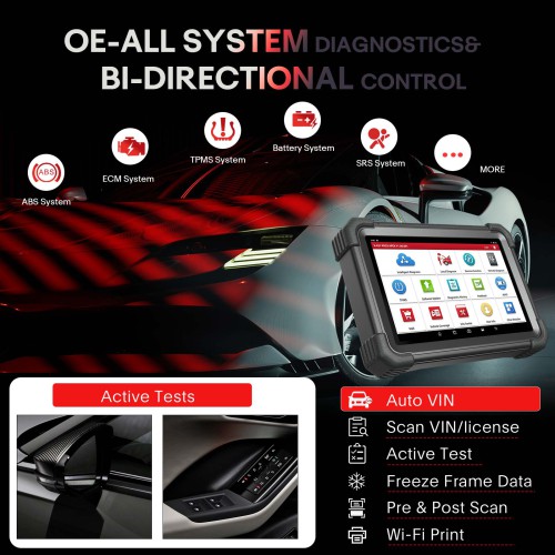 LAUNCH X-431 PRO3 APEX 10.1 inch Professional Diagnostic Scanner All Car Systems Diagnosis ,32+ Reset Functions,ECU Coding EU&UK Version