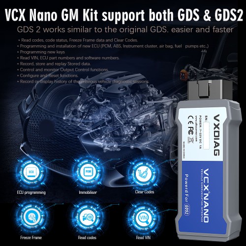 (Second-hand 90% New)VXDIAG VCX NANO for GM/OPEL GDS2 Diagnostic Tool + U Disk with Software