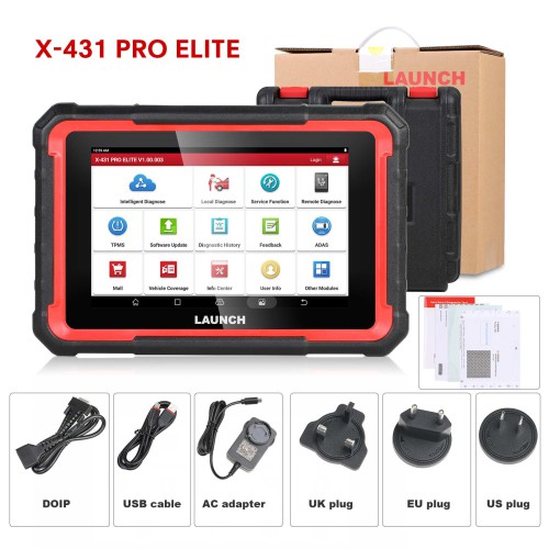 (Second-hand 95% New)LAUNCH X431 PRO ELITE 8'inch Car Diagnostic Tool OBD OBD2 Scanner All System CANFD/DOIP 2 Ys Free Update[EU Version]