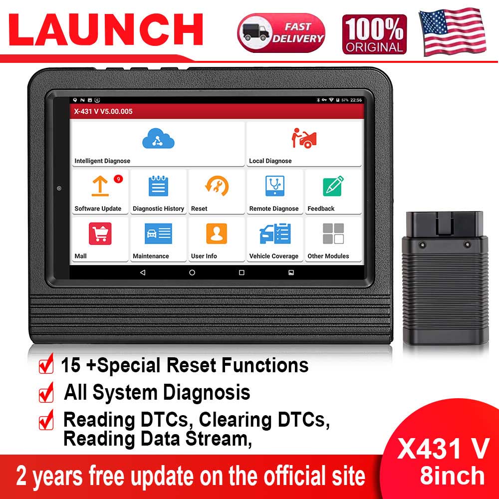 Launch X431 V 8inch Tablette Wifi Bluetooth Full System Diagnostic Tool  Jahre kostenloses Update